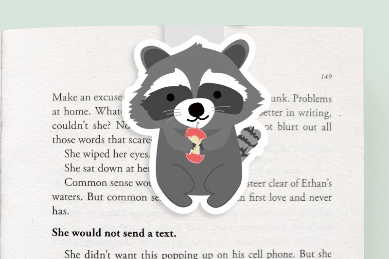 Raccoon - Jumbo Magnetic Bookmark