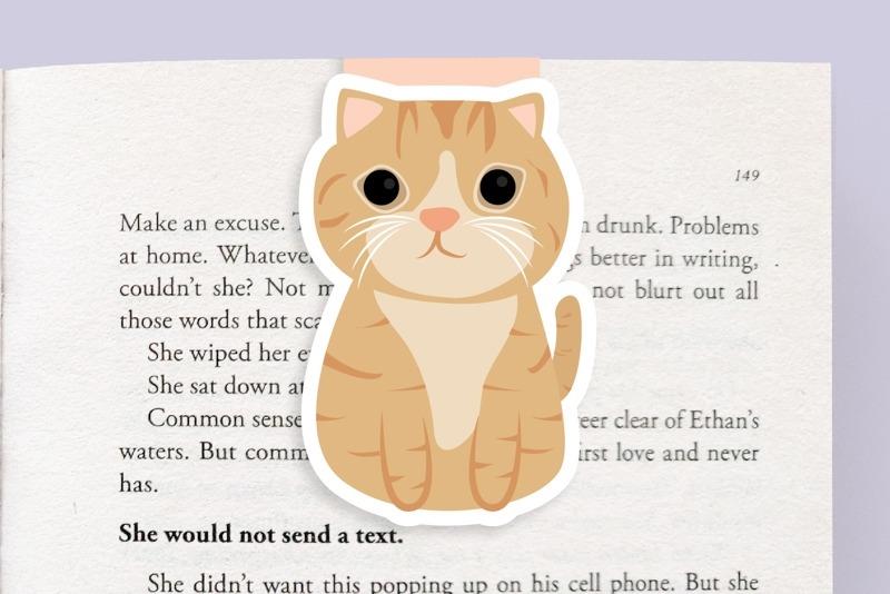 Orange Tabby Cat - Jumbo Magnetic Bookmark