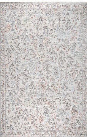 Bloome White Floral Soft Indoor Area Rug
