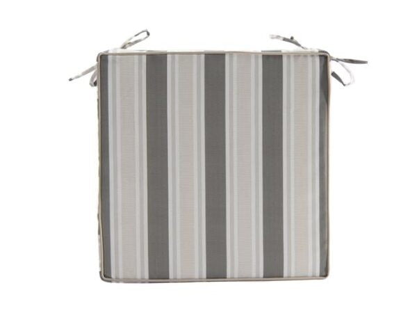 Striped Taupe Chair Pad