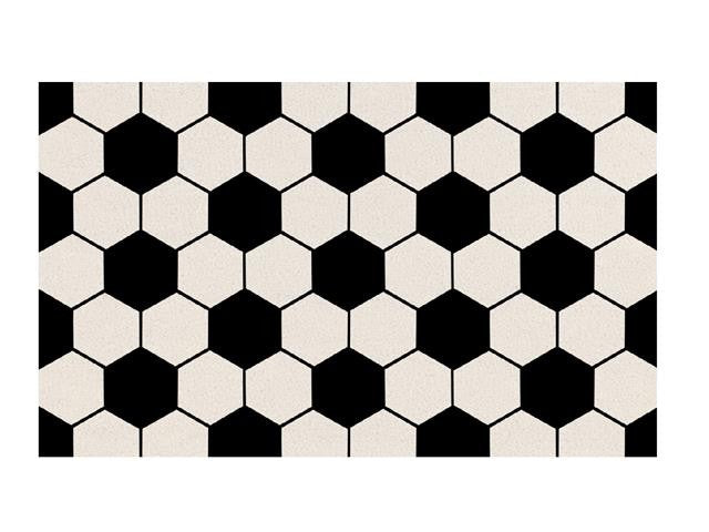 Soccer Print Coir Doormat