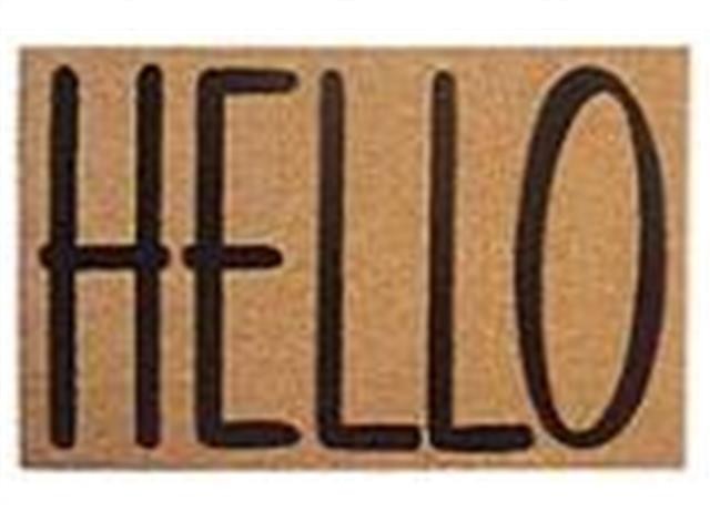 Hello Coir Doormat
