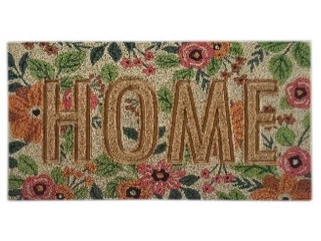 Embossed Floral Home Coir Doormat