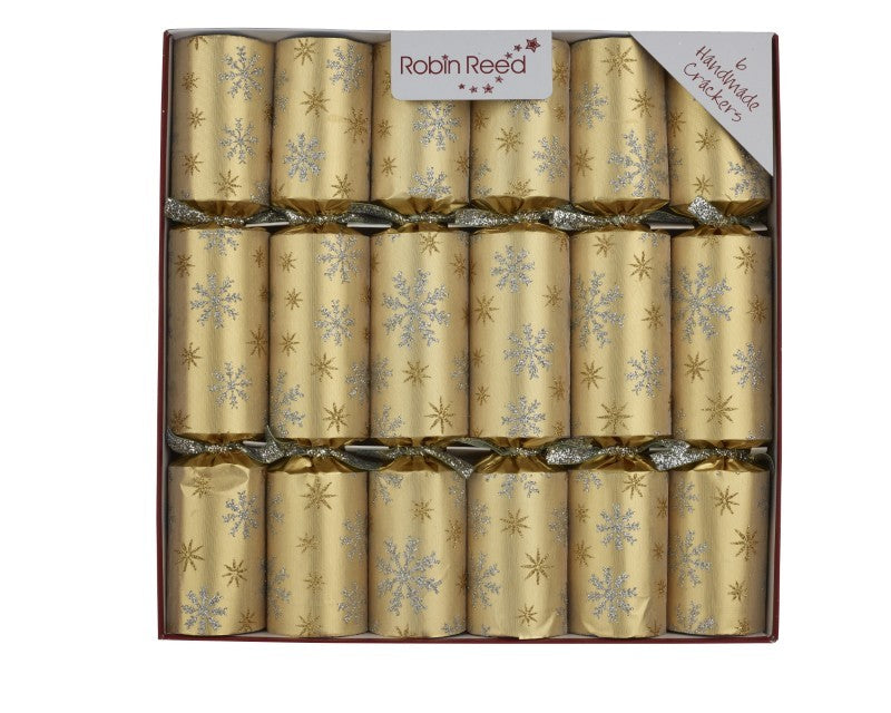 Snowflakes Christmas Crackers, Set of 6