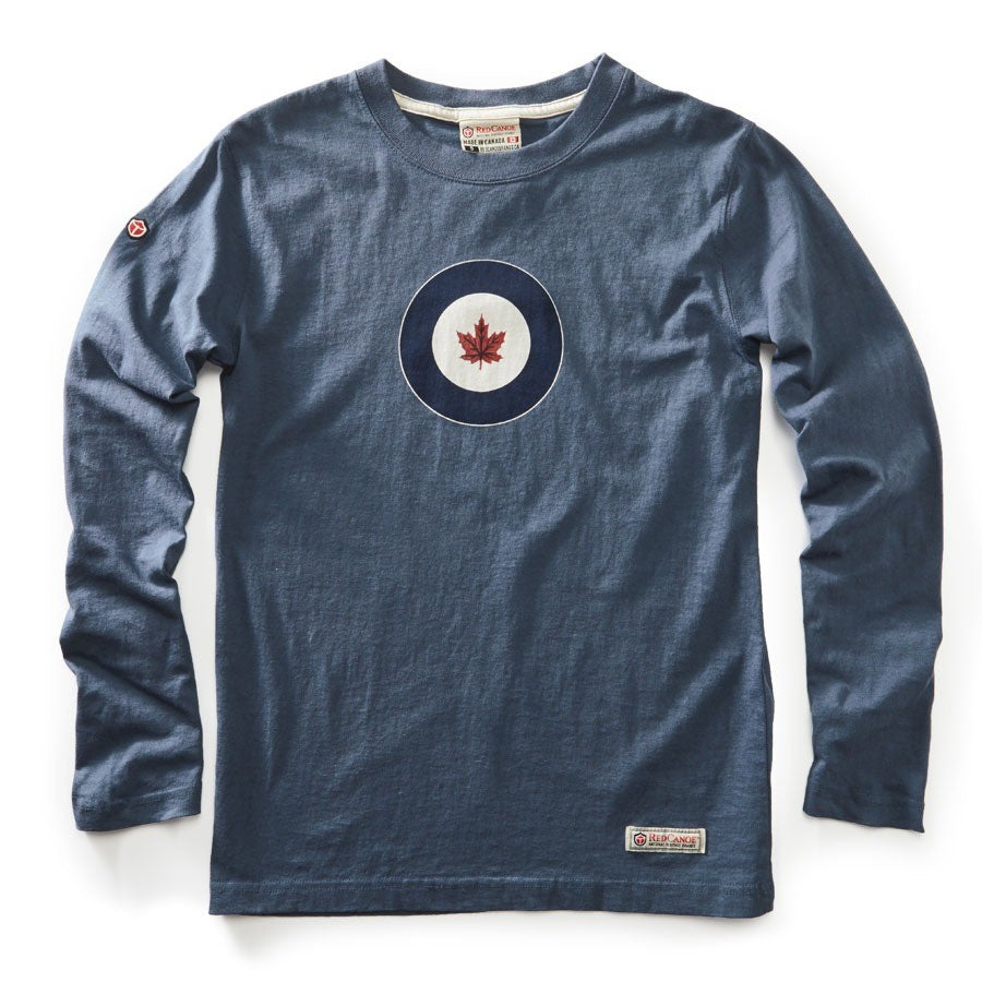 RCAF Long Sleeve T-shirt, Washed Blue