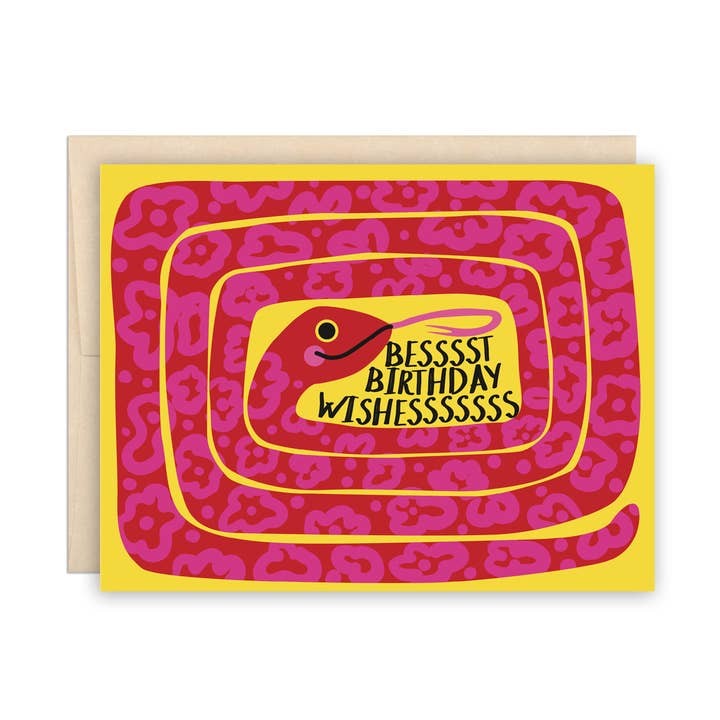Bright Snake Birthday Card