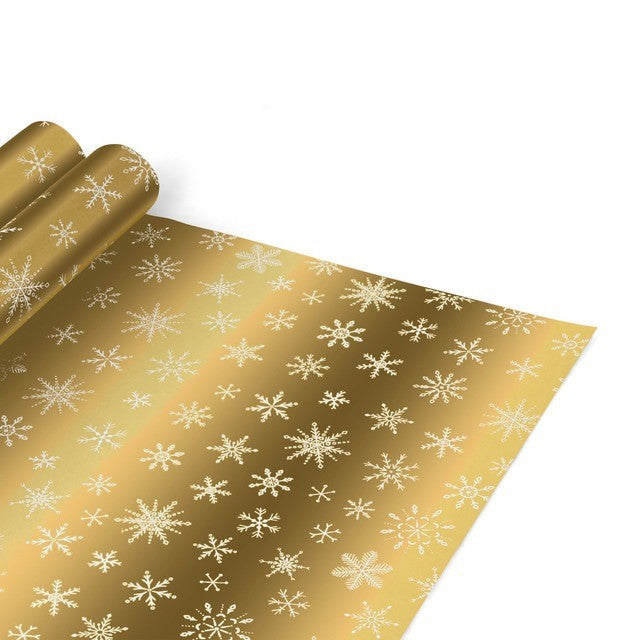 Gold Snowflake Gift Wrapping Paper, 50ft