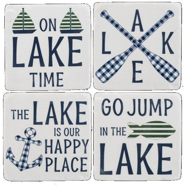 Lake Coasters, Set of 4
