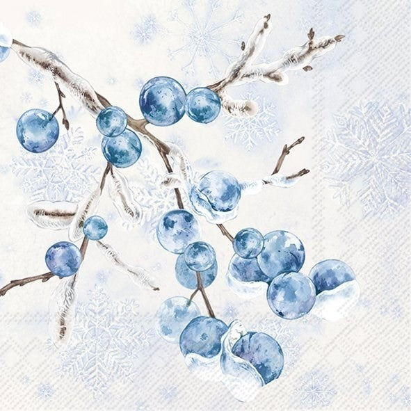 Frosted Berries - Luncheon Paper Napkins - Pack/20