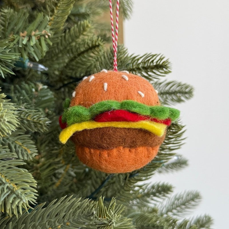 Felt Burger Ornament