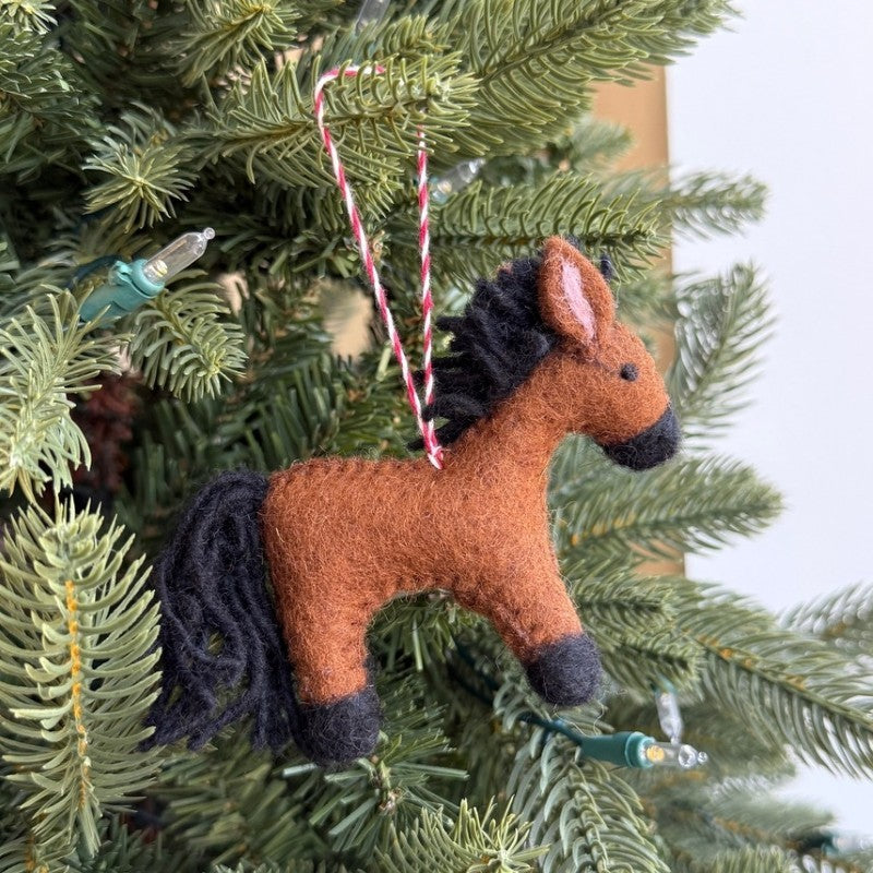 Felt Horse Ornament