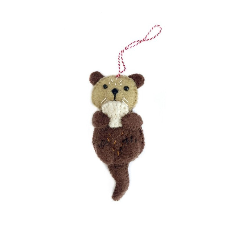 Felt Otter Ornament