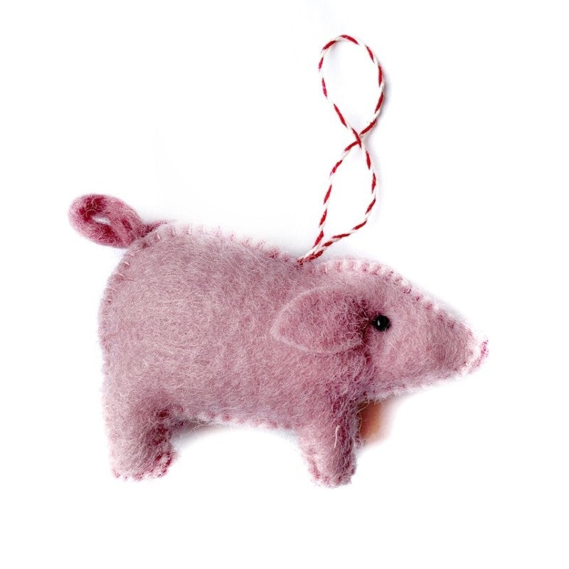 Felt Pig Ornament