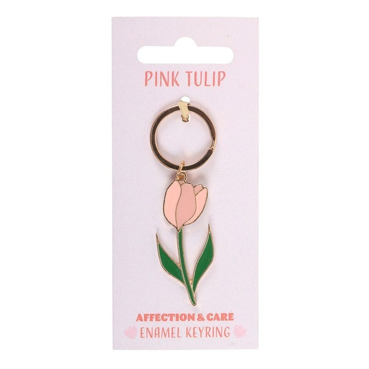 Pink Tulip Keyring