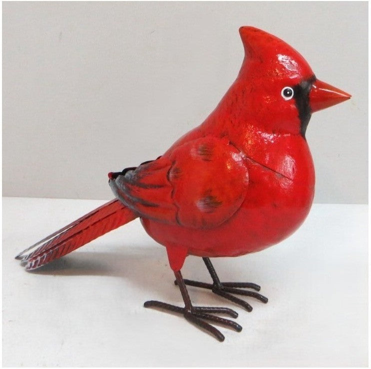 Metal Cardinal Figurine, 13.4"L