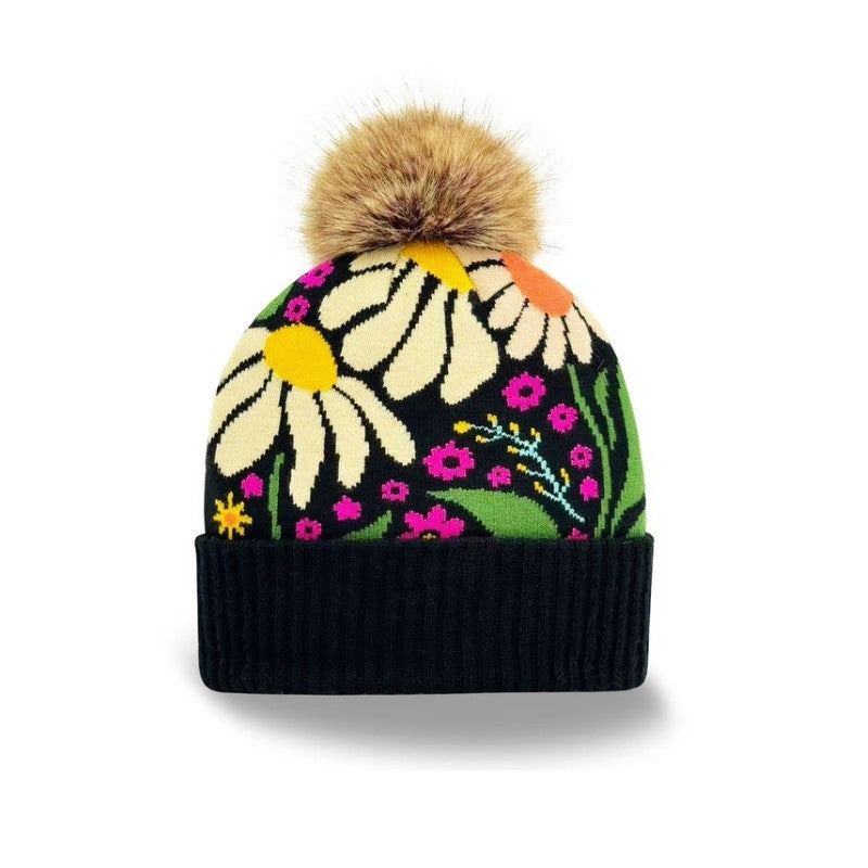 Bold Daisy Knit Beanie