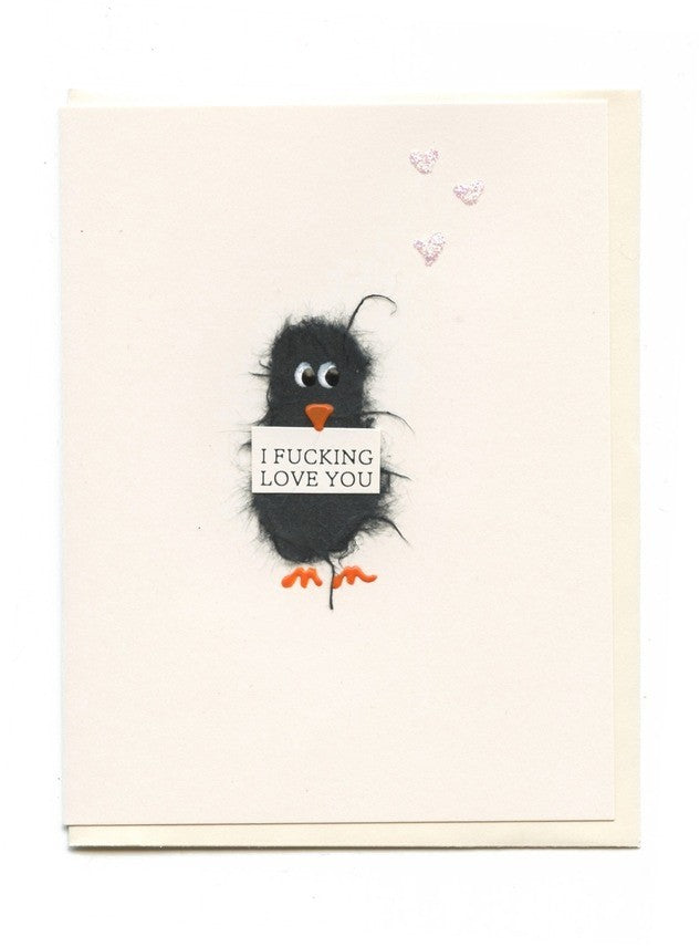Love You Crow Greeting Card