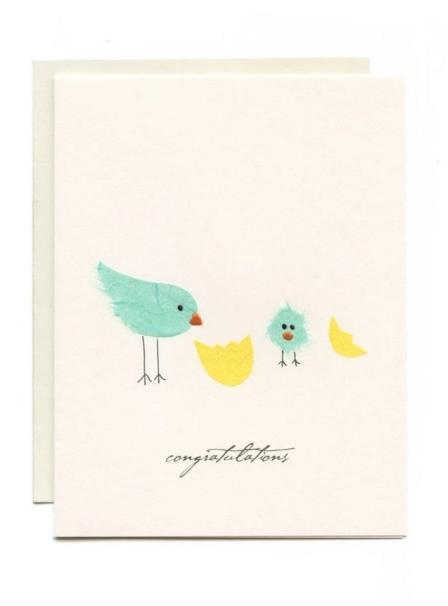Bird Hatching New Baby Card