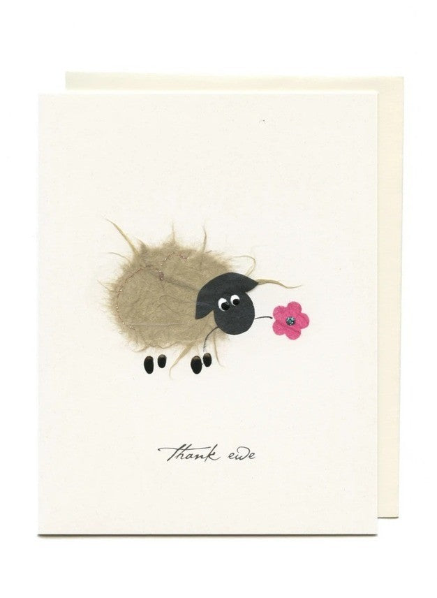 Ewe Flower Thank You Card