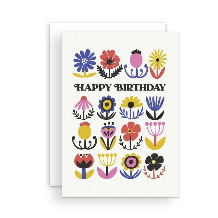 Maximalist Floral Birthday Card