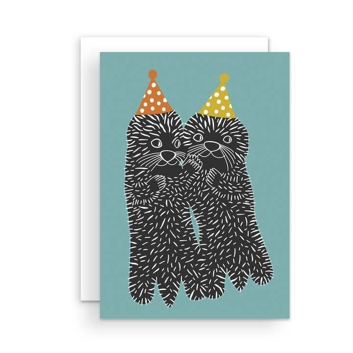 Sea Otters Birthday Card
