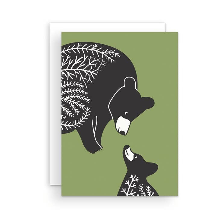Black Bears Greeting Card