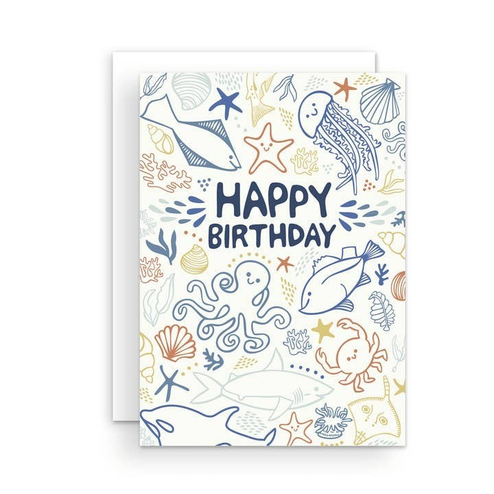 Sea Animals Birthday Card
