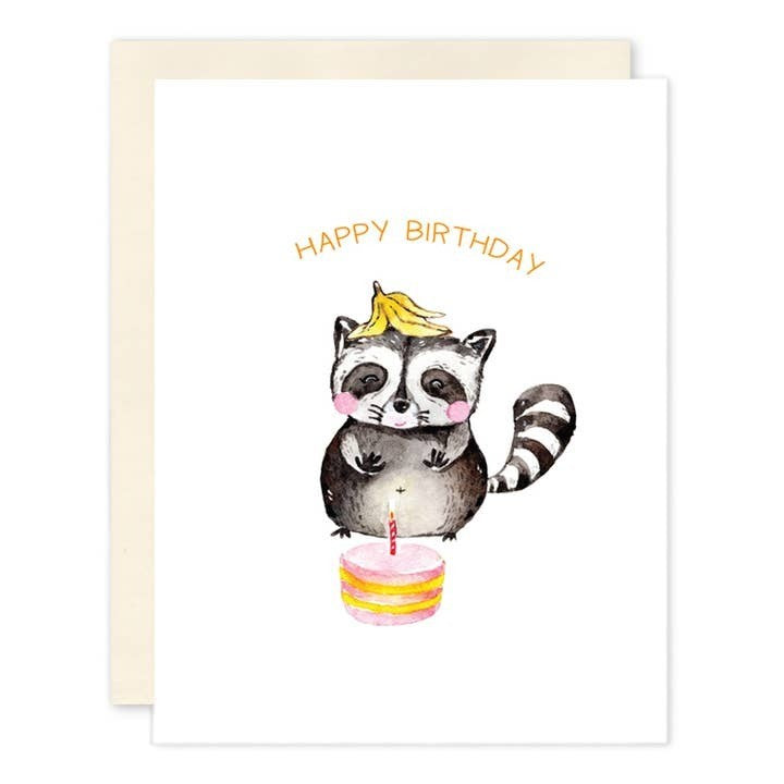 Raccoon Birthday Card