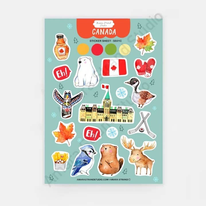 Canada Sticker Sheet