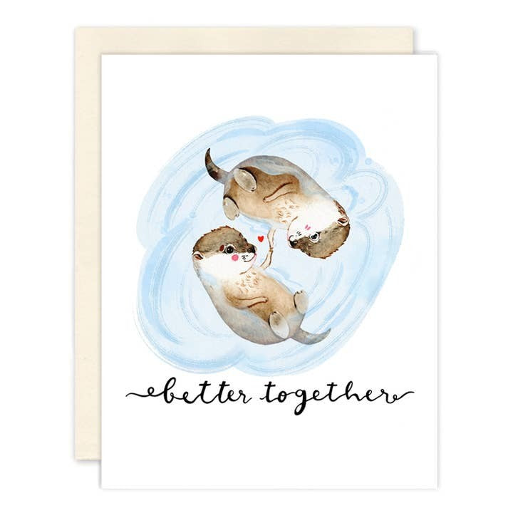 Better Together Otters Greeting Card