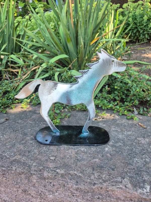 Grey Horse Garden Statue, 11" x 9"