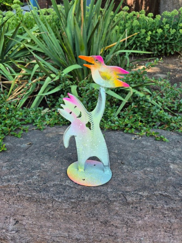 Heart Man With Bird Garden Statue, 5" x 9"