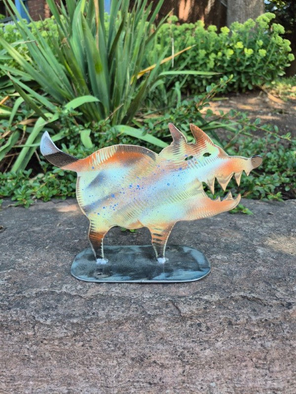 Multi Green Dog Garden Statue, 9" x 6"