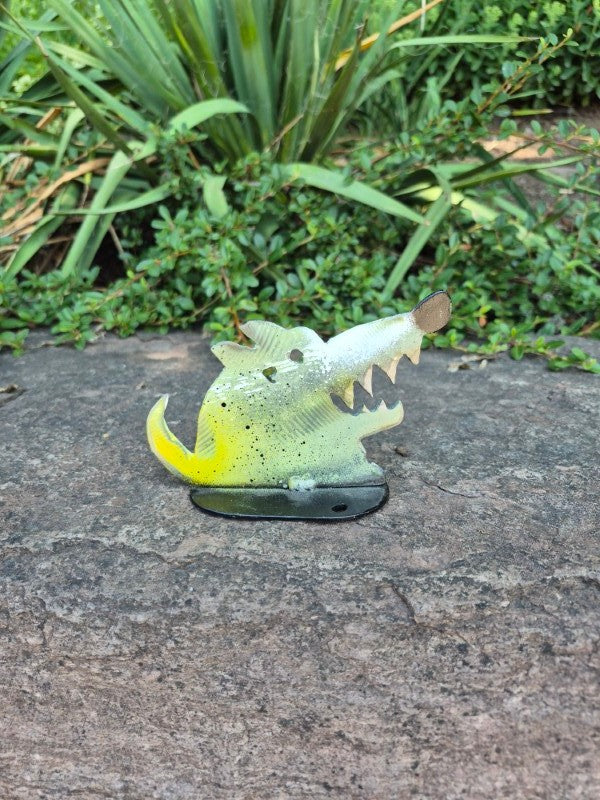Light Green &amp; White Dog Garden Statue, 4" x 3"