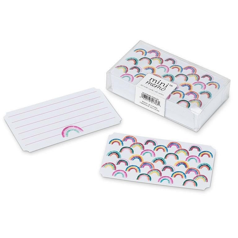 Rainbow Mini Note Cards. 50 Pieces