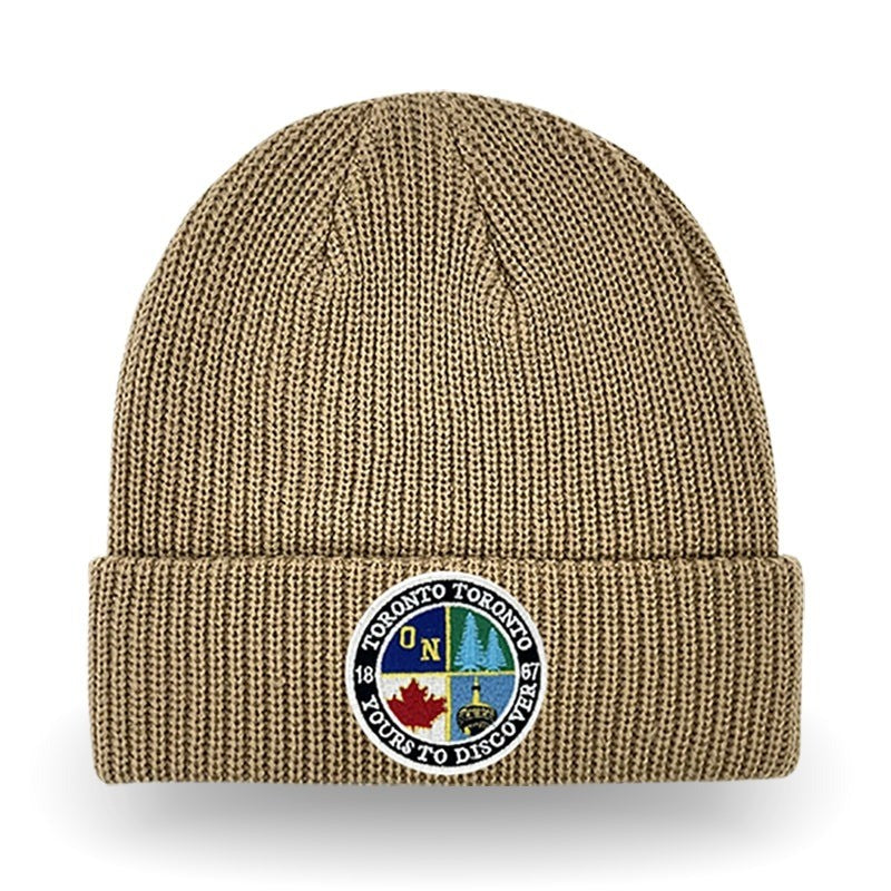 Toronto Toque Color Toronto Original Cuffed Toque, Khaki - Moss Danforth