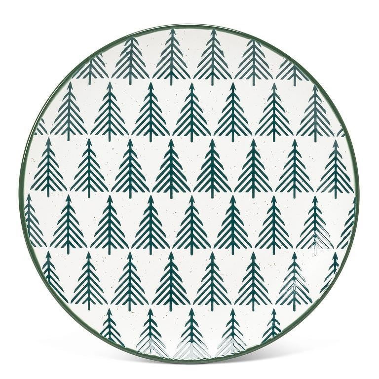 Evergreen Trees Cake Plate, 8.5"D