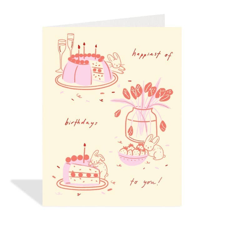 Bunny Cake Birthday Card