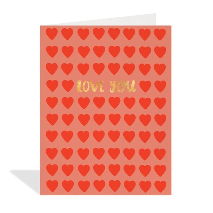 Red Hearts Valentine's Day Card