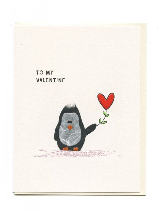 Penguin Heart Valentine's Day Card