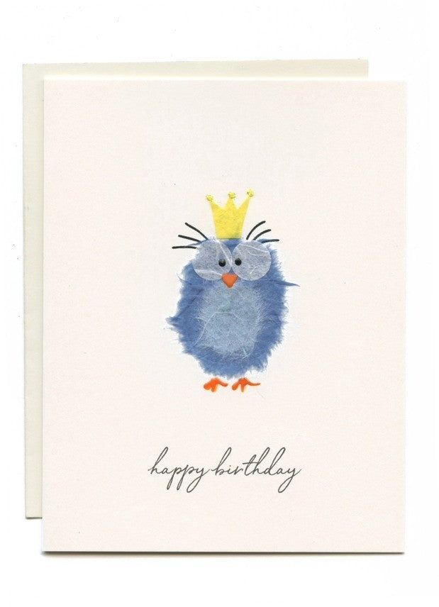 Blue Bird Birthday Card