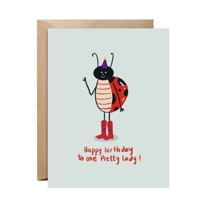 Pretty Ladybug Birthday Card