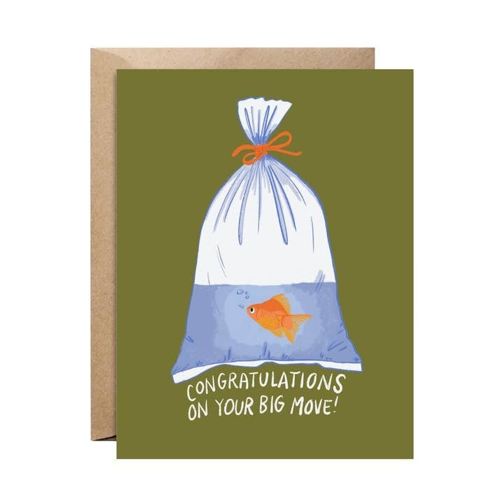 Big Move Goldfish New Home Card