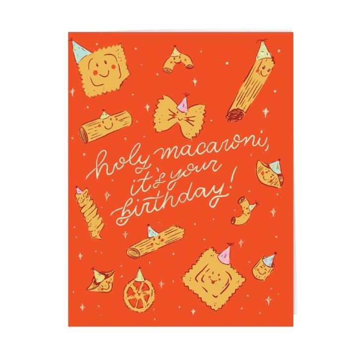 Holy Macaroni Birthday Card