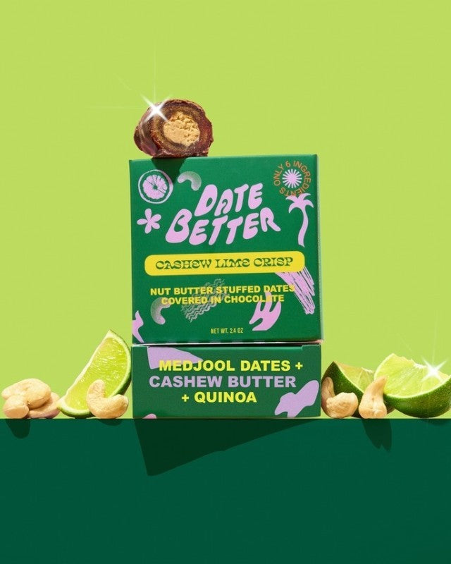 Cashew Lime Crisp Stuffed Dates, 2.4oz