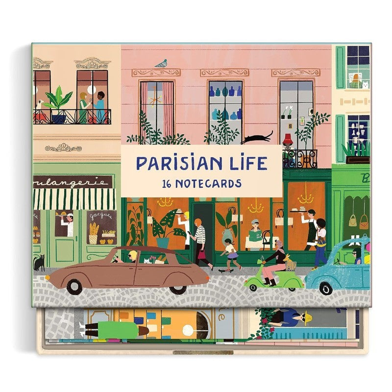 Parisian Life Blank Greeting Notecard Assortment - Set of 16