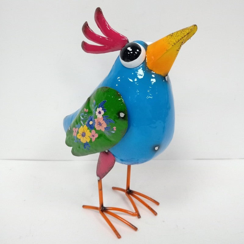 Blue Metal Bird, 10.6"H