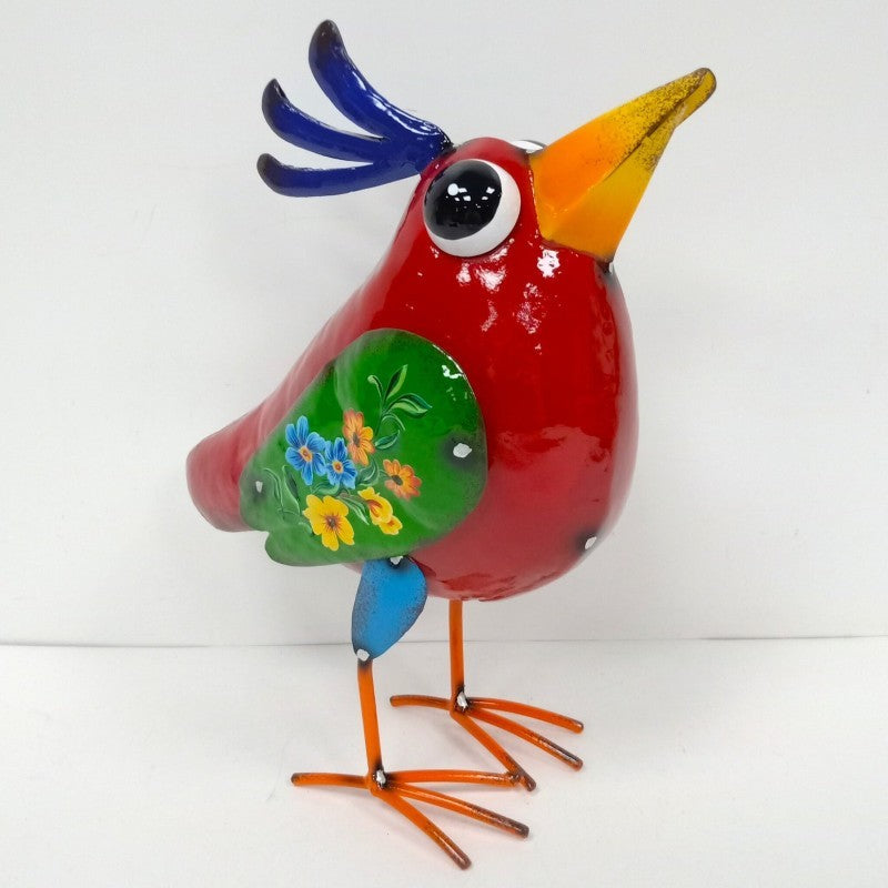 Red Metal Bird, 10.6"H
