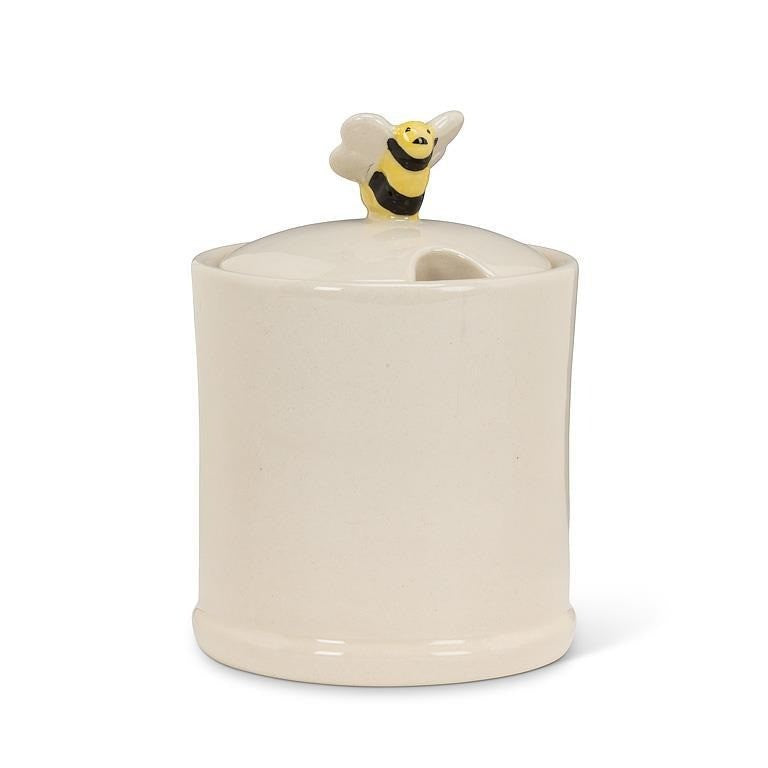 Bee Topped Covered Jam Jar