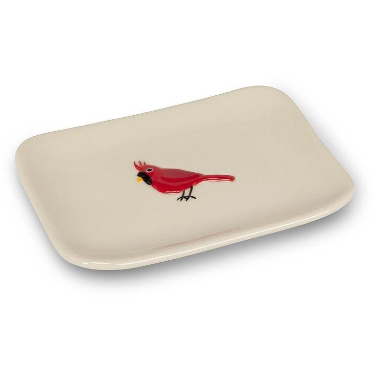Cardinal on Small Rectangle Plate, 4" x 5"L